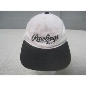 VTG Rawlings Hat Cap‎ Strapback Golf Beige Black